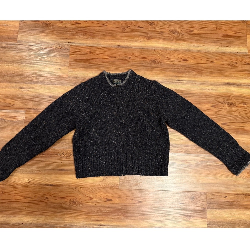 Vintage Abercrombie & Fitch Lambswool Donegal Tweed Full Zip Sweater‎ Mens Large
